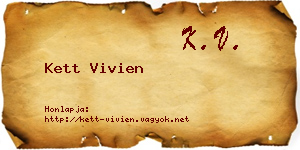 Kett Vivien névjegykártya